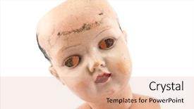  Presentation with doll - Cool new presentation theme with child death - scary doll face with clipping backdrop and a lemonade colored foreground