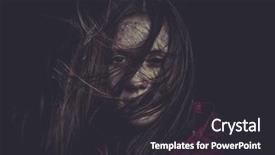  Presentation with stress - Slides enhanced with child death - stress young girl with hair background and a dark gray colored foreground