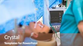  Presentation with child death - Slide deck having child death - unidentified boy undergoing a surgery background and a red colored foreground