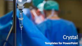  Presentation with faces - Beautiful presentation theme featuring child death - unidentified patient undergoing a surgery backdrop and a ocean colored foreground