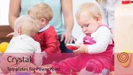  Presentation with mothers - Beautiful slide set featuring child dedication - three dedicated and happy young backdrop and a red colored foreground