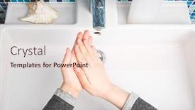  Presentation with child disease - Slide set featuring child-diligently-soaping-hands-performing background and a lemonade colored foreground