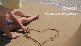  Presentation with sand heart - Audience pleasing presentation consisting of  backdrop and a  colored foreground