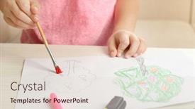  Presentation with child tree - Beautiful theme featuring child-drawing-tree-with-bright backdrop and a lemonade colored foreground