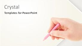  Presentation with crayon - Slide set with child drawing with colorful crayon on empty plain blank paper background and a cream colored foreground