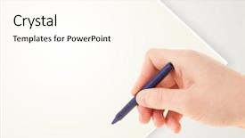  Presentation with crayon - PPT layouts enhanced with child drawing with colorful crayon on empty plain blank paper background and a cream colored foreground