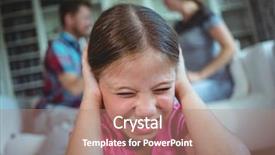  Presentation with sad girl - Amazing presentation having child dysfunctional families - sad girl listening to her backdrop and a coral colored foreground