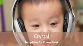  Presentation with child enjoy - Beautiful PPT theme featuring child enjoy music backdrop and a coral colored foreground