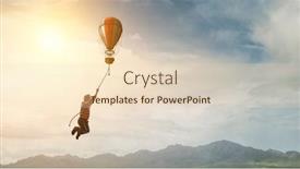  Presentation with fly - Slides enhanced with child-fly-on-aerostat-mixed background and a lemonade colored foreground