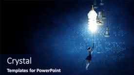  Presentation with fly - Cool new PPT layouts with child-fly-on-aerostat-mixed backdrop and a navy blue colored foreground