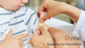  Presentation with pediatrician - Colorful presentation theme enhanced with child-gets-a-plaster backdrop and a coral colored foreground