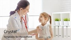 Presentation with hospital - Cool new theme with child girl in a hospital backdrop and a mint green colored foreground