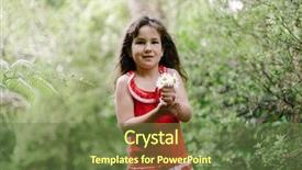  Presentation with nature meadow baby and child - Cool new slide deck with child girl on natural background backdrop and a  colored foreground