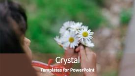  Presentation with natural - PPT theme enhanced with child girl on natural background background and a  colored foreground