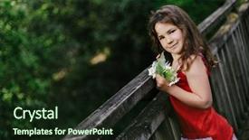  Presentation with natural - Slide set having child girl on natural background background and a  colored foreground