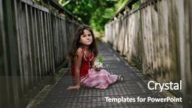  Presentation with natural - Beautiful slides featuring child girl on natural background backdrop and a  colored foreground