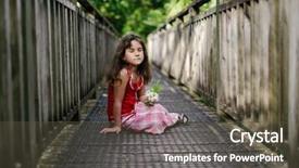  Presentation with nature meadow baby and child - Amazing PPT layouts having child girl on natural background backdrop and a  colored foreground