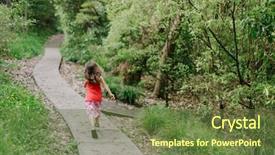  Presentation with natural - Beautiful theme featuring child girl on natural background backdrop and a  colored foreground