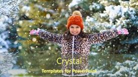  Presentation with winter forest - Amazing PPT layouts having child-girl-throws-up-snow backdrop and a tawny brown colored foreground