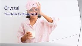  Presentation with child eye - Amazing PPT layouts having child-girl-wearing-sleep-mask backdrop and a sky blue colored foreground