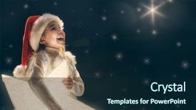  Presentation with child enjoy - Amazing presentation design having child girl with xmas star backdrop and a navy blue colored foreground