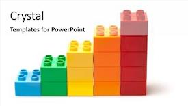  Presentation with database diagram - Beautiful presentation theme featuring children growth - color diagram isolated on white backdrop and a white colored foreground