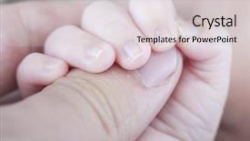  Presentation with newborn - Audience pleasing slide set consisting of children growth - newborn hand of newborn hands backdrop and a lemonade colored foreground