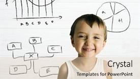  Presentation with children growth - Theme enhanced with children growth - portrait of an innocent kid background and a  colored foreground