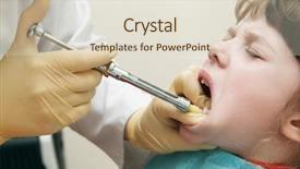  Presentation with anesthetic - Cool new slide set with child gum before milk tooth backdrop and a lemonade colored foreground