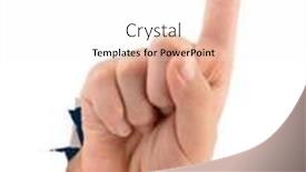  Presentation with paper making - Slides featuring sign breaking through paper isolated background and a white colored foreground