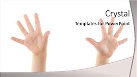  Presentation with pink and white roses shabby chic country - Beautiful PPT layouts featuring child hands isolated on white backdrop and a white colored foreground