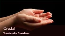  Presentation with black child - Presentation theme with child hands on black background background and a  colored foreground