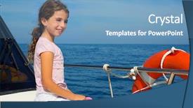  Presentation with sailing - Slide deck with child happy girl sailing happy background and a teal colored foreground