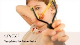  Presentation with aim and objectives - Cool new theme with child harrasment - girl with slingshot aim backdrop and a  colored foreground