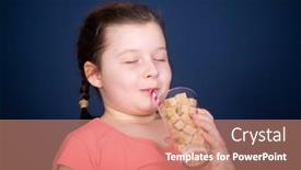  Presentation with sugar cubes - Amazing presentation having child-holding-a-glass-full backdrop and a coral colored foreground