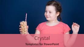  Presentation with sugar cubes - Theme with child-holding-a-glass-full background and a coral colored foreground