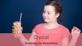  Presentation with sugar cubes - Audience pleasing presentation theme consisting of child-holding-a-glass-full backdrop and a coral colored foreground