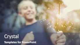  Presentation with child nurture - Theme with child holding a sparkler instagram background and a ocean colored foreground