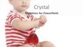  Presentation with candy heart - Cool new slides with child holding heart shaped candy isolated studio shot backdrop and a white colored foreground