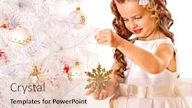  Presentation with decorate - Presentation consisting of child-holding-snowflake-to-decorate background and a lemonade colored foreground