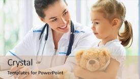  Presentation with hospital - Amazing presentation theme having child in a hospital backdrop and a coral colored foreground