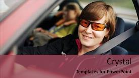  Presentation with child safety - Slide deck consisting of child in a safety seat background and a violet colored foreground