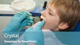  Presentation with dental child - Presentation theme consisting of child in the dental office background and a  colored foreground