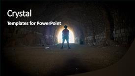  Presentation with tunnel - Cool new slide deck with child in tunnel backdrop and a black colored foreground