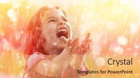  Presentation with rain - Theme featuring child is happy background and a coral colored foreground