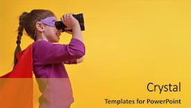  Presentation with child superhero - PPT layouts consisting of child is playing superhero kid background and a yellow colored foreground
