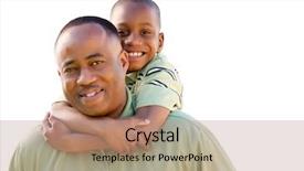  Presentation with african children - Presentation theme enhanced with child isolated on a white background and a coral colored foreground