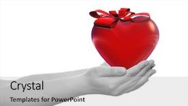  Presentation with child care - Colorful slide set enhanced with child isolated over a white backdrop and a light gray colored foreground