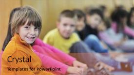  Presentation with fun classroom - Cool new slides with child kids group have fun backdrop and a  colored foreground