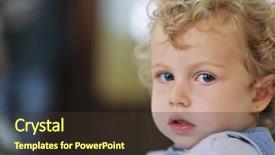  Presentation with happy kids - Beautiful presentation theme featuring child kids group have fun backdrop and a  colored foreground